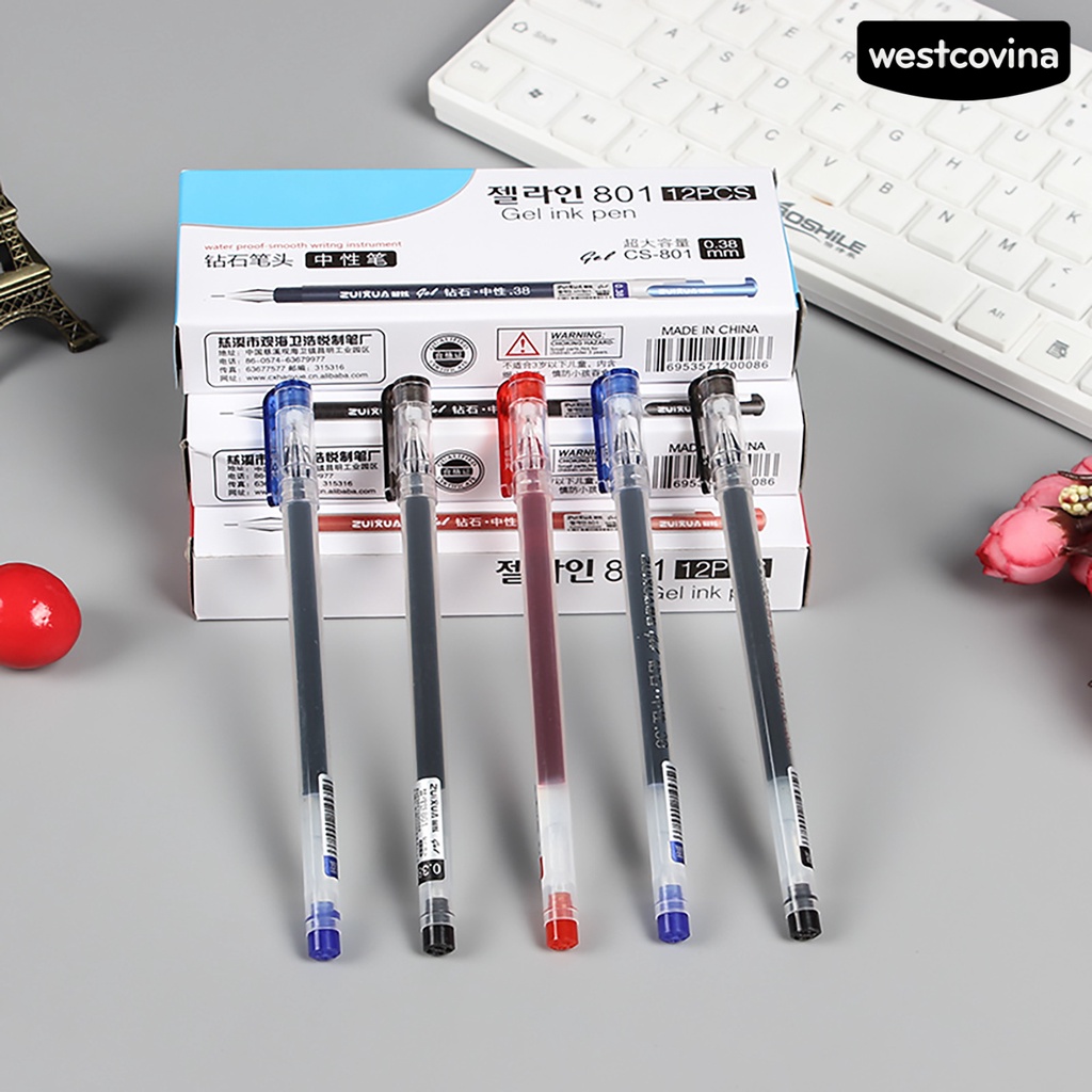 [WSTN] [WSTN]✎Set 12 Bút Mực Gel Ngòi 0.38mm Chất Lượng Cao