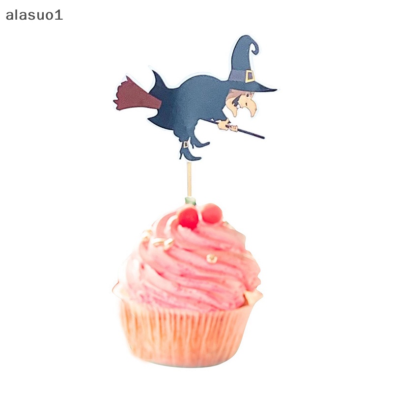 Set 48 Topper Trang Trí Bánh Kem Chủ Đề Halloween