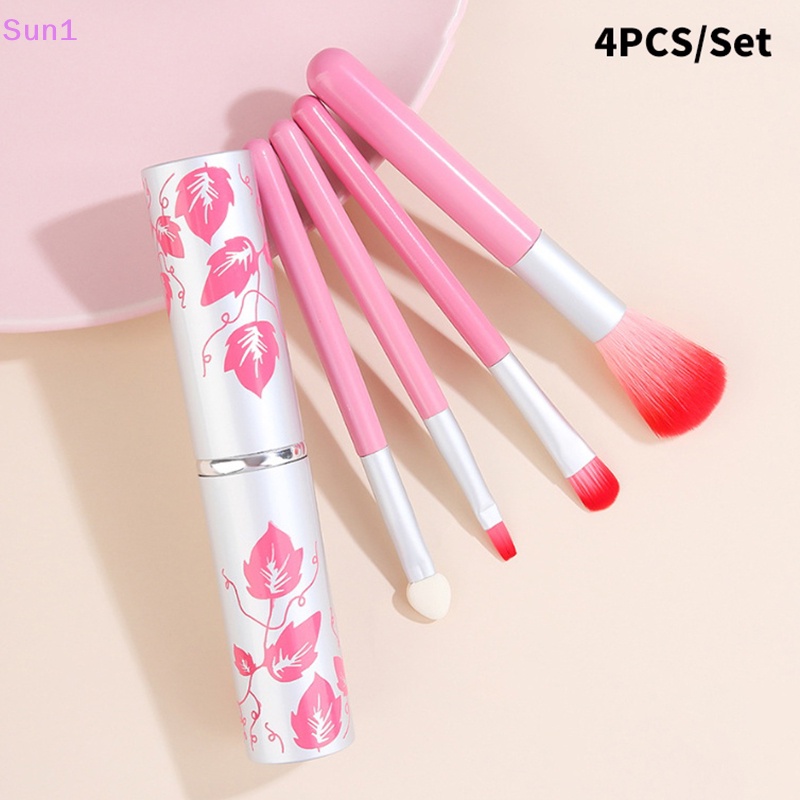 Set 4 Cọ Trang Điểm 4 Trong 1 Nhỏ Gọn Tiện Lợi Cho Du Lịch