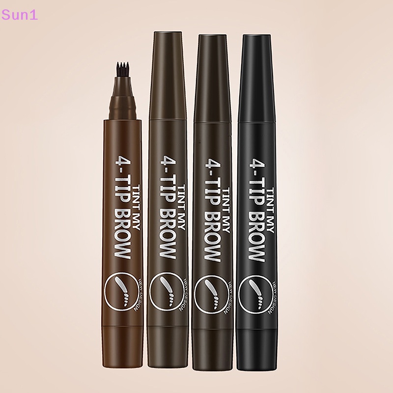 Bút Kẻ Lông Mày Dạng Lỏng 4 Chấu Chống Nước Lâu Trôi 5 Màu Tùy Chọn