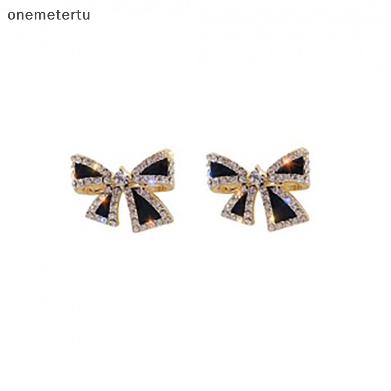 Khuyên Tai Hình Nơ Đính Đá Độc Đáo Hợp Thời Trang Mới Cho Nữ