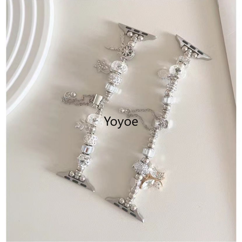 Dây Đeo Tay Chuỗi Hạt 49mm 45mm 44mm 42mm 40mm 38mm 41mm Chuyên Dụng Cho Apple Watch SE Series Ultra 8 7 6 5 4 3 2