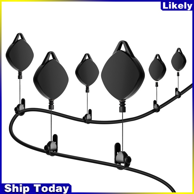 Set 6 Ròng Rọc Có Thể Thu Vào Kèm Dây Cáp VR Xoay 360 Độ°Máy Hút Bụi Dạng Xoay Không Ồn Tiện Dụng