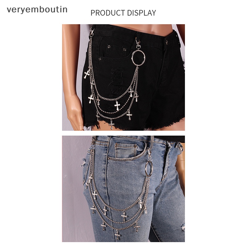 Dây Xích Kim Loại Nhiều Lớp Đeo Thắt Lưng Quần Jean Phong Cách Punk Cá Tính Cho Nữ