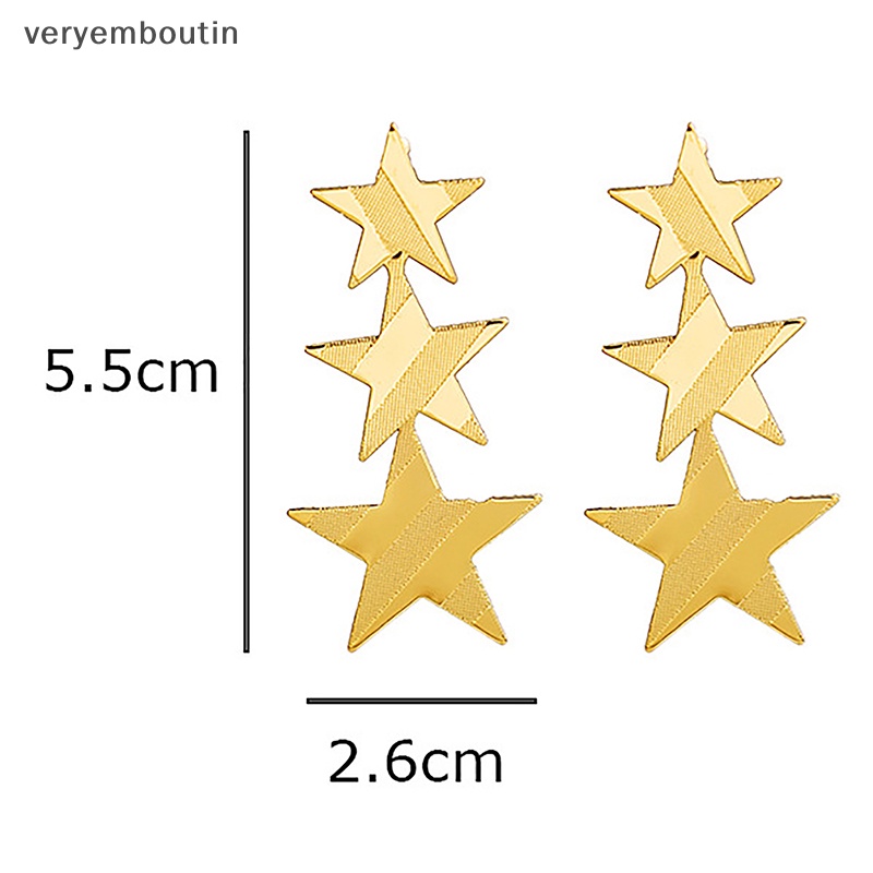 Khuyên Tai Thả Lủng Lẳng Xỏ Hạt Ngôi Sao Lớn Vintage Thời Trang Bohemia n