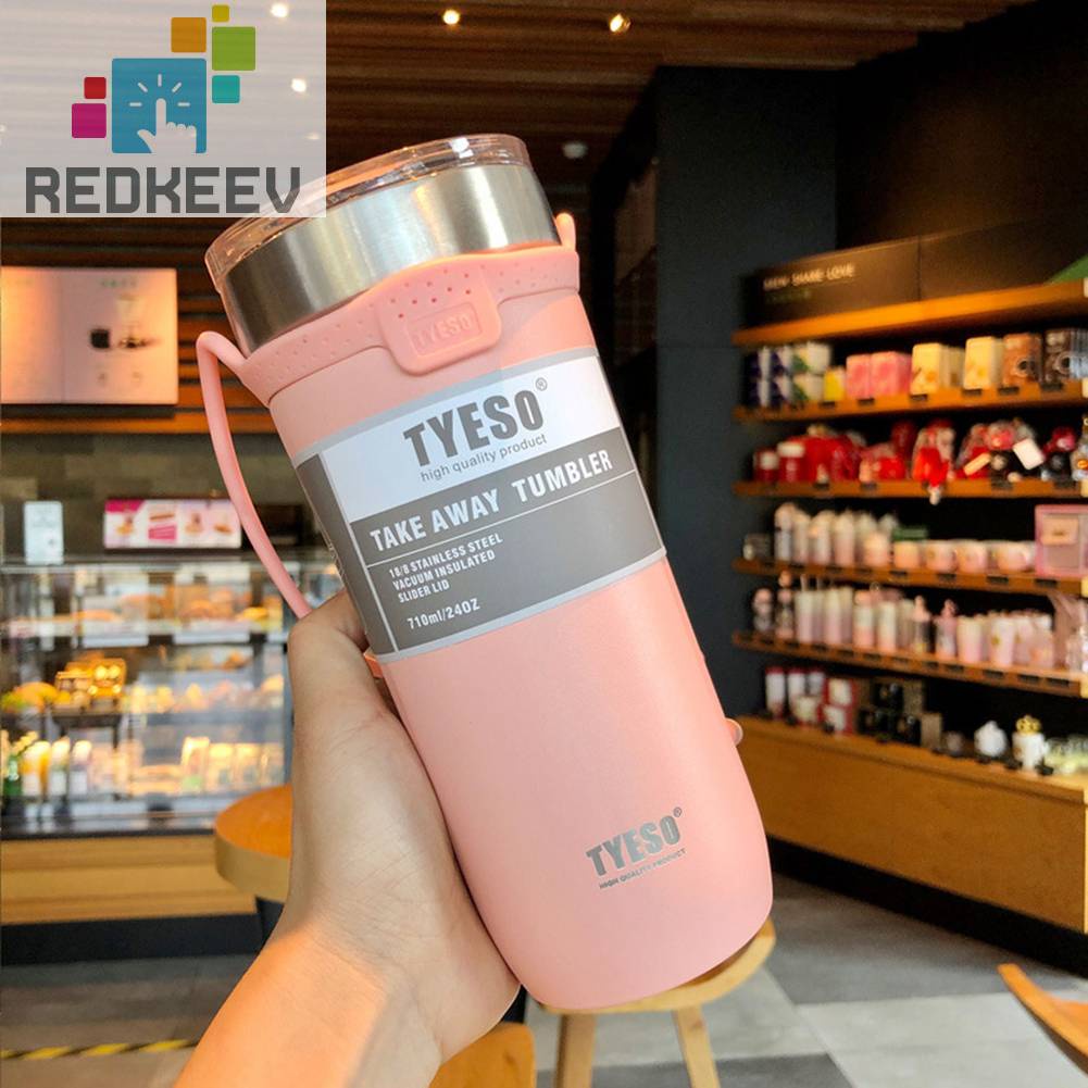 Bình Đựng Nước Cách Nhiệt 550ml / 710ml Có Quai Cầm Và Ống Hút