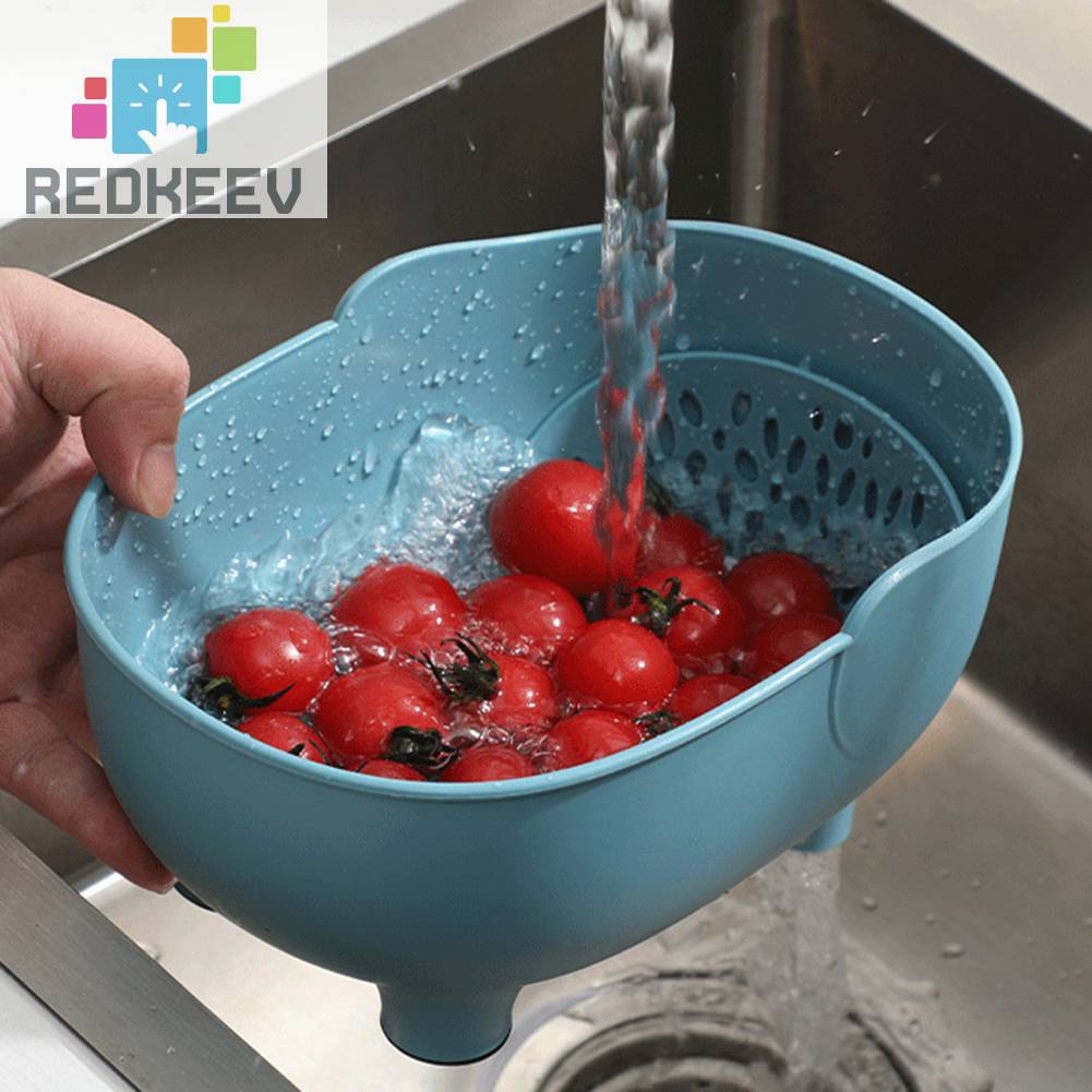 Rổ Đựng Đồ Đa Năng Có Lỗ Thoát Nước Tiện Lợi Cho Nhà Bếp