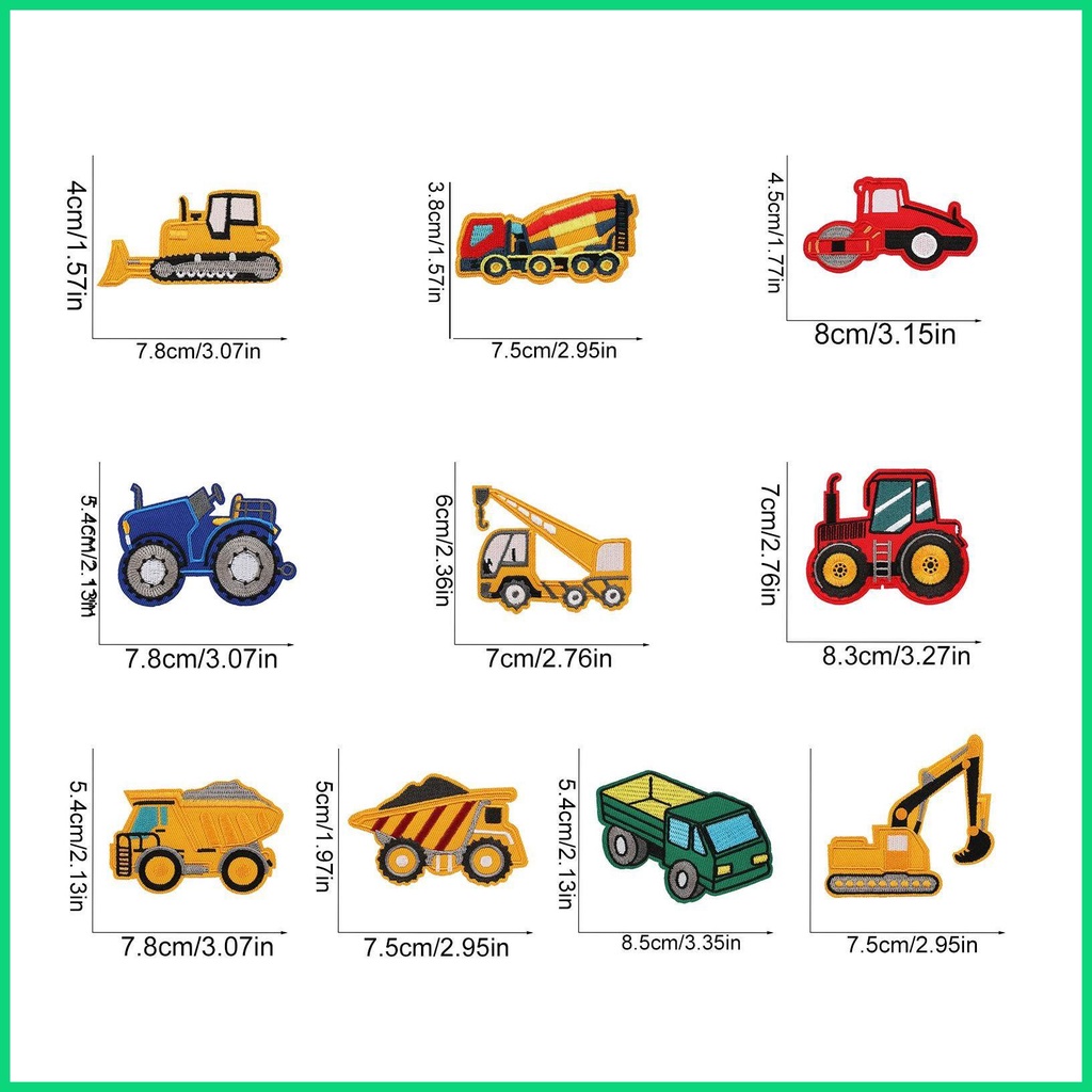Set 10 Miếng Vá Ủi Quần Áo Hình Hoạt Hình Xinh Xắn