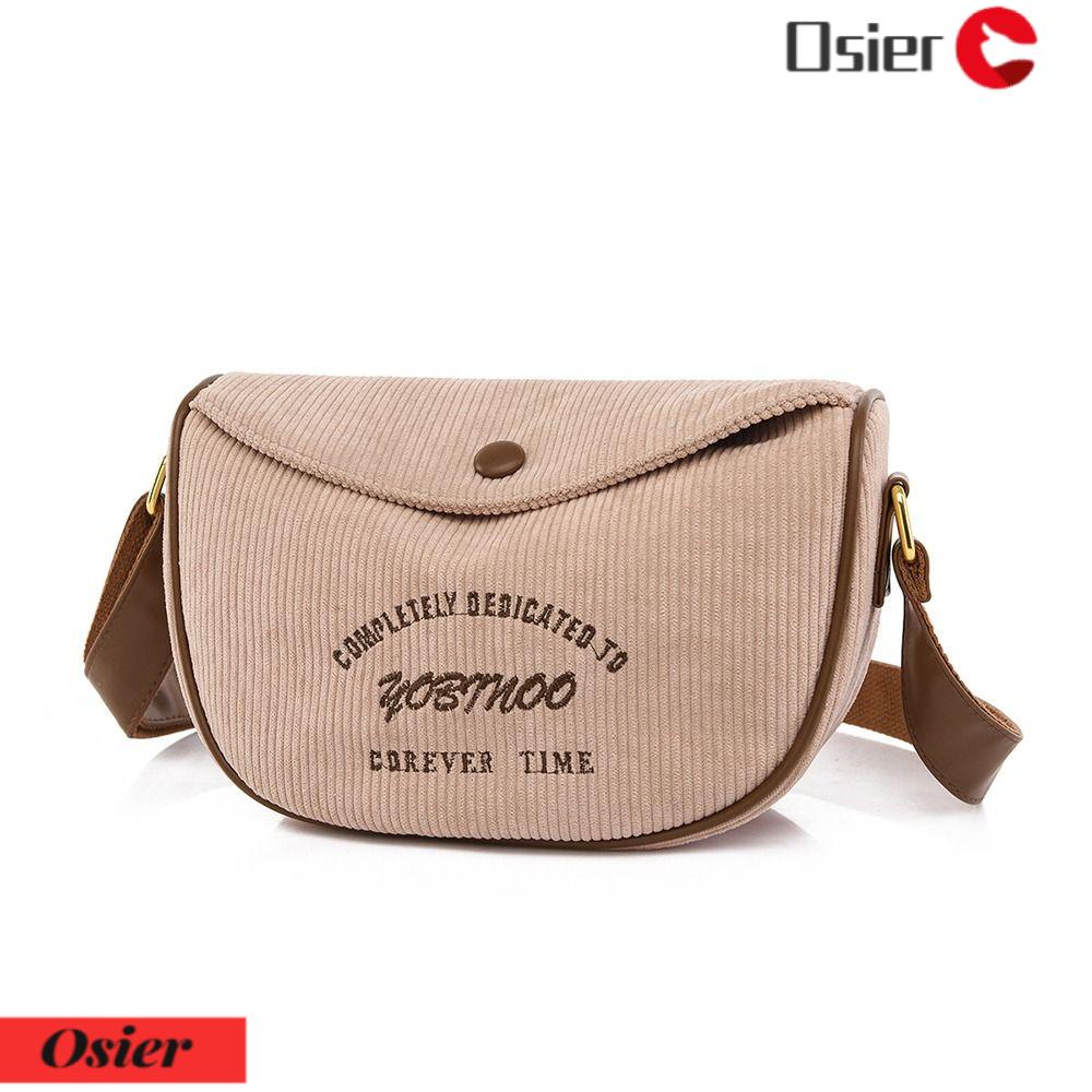 OSIER1 Túi Đeo Vai / Kẹp Nách Cỡ Lớn Chất Nhung Phong Cách Vintage Thời Trang Cho Nữ