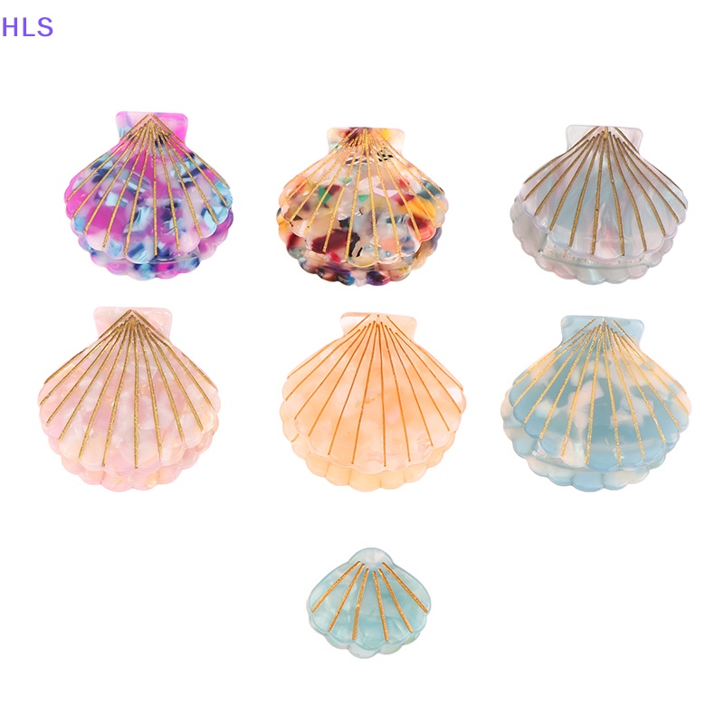 1 Kẹp Càng Cua Tạo Kiểu Tóc Thời Trang Hình Vỏ Sò Bằng Acrylic Cho Nữ