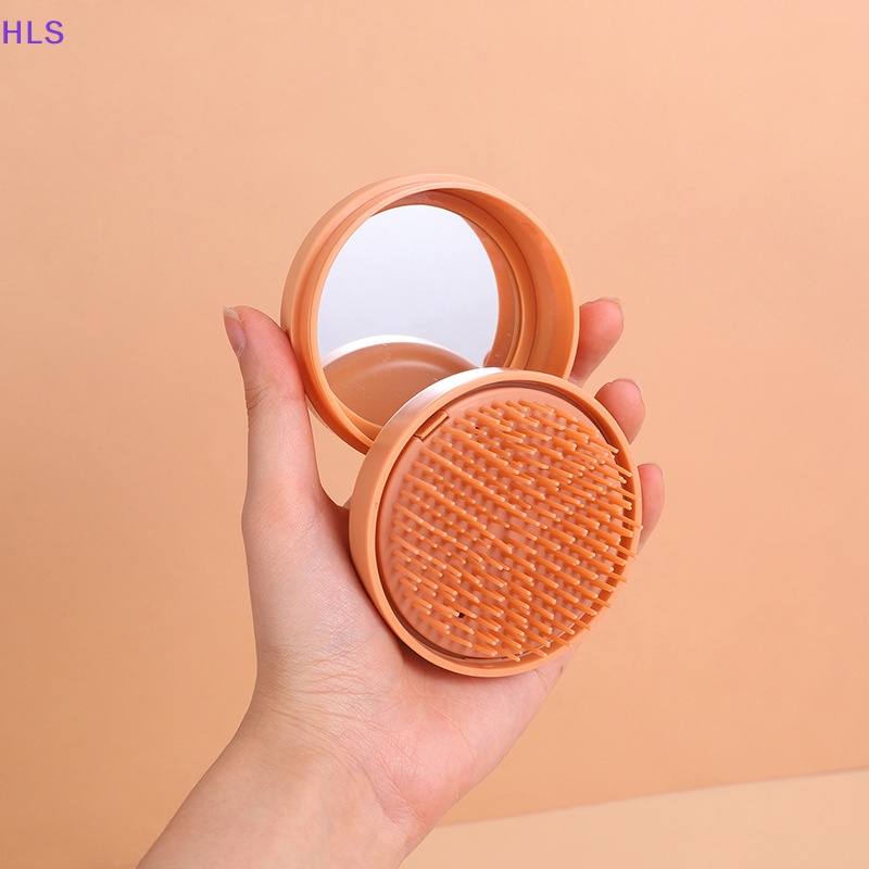 1 Lược Chải Tóc Mát Xa Da Đầu Có Gương Trang Điểm Tiện Lợi