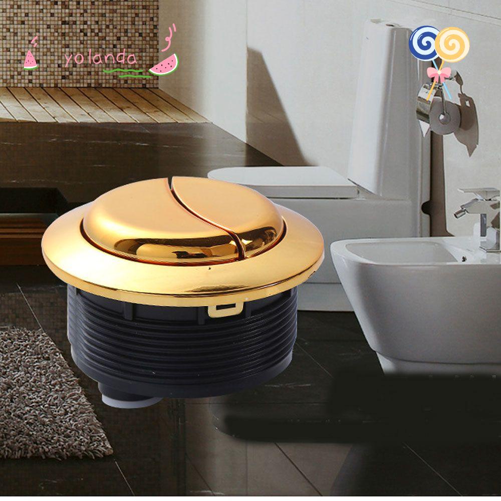 YOLA Phụ Kiện Nút Tròn Màu Vàng Cho Bồn Cầu