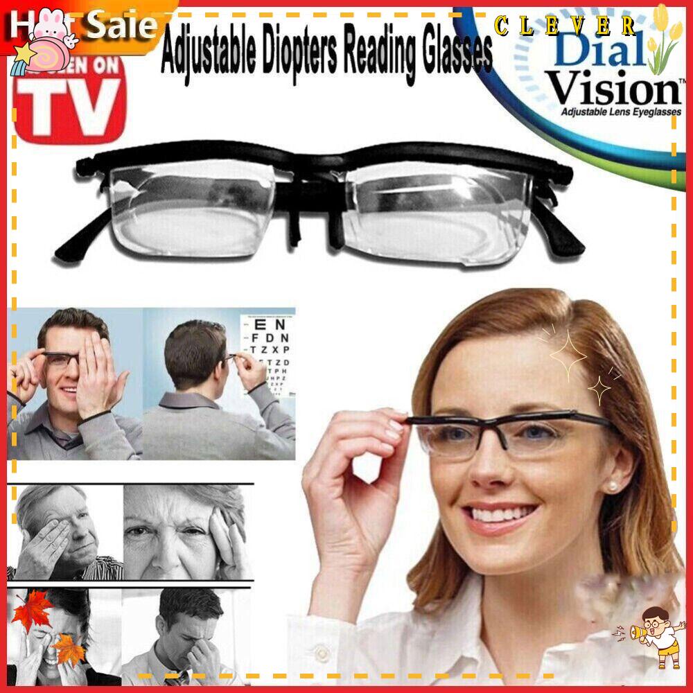 CLEVER Set 2 Cặp Kính Lúp Từ 3 Đến + 6 Diopters Màu Đen Có Thể Điều Chỉnh