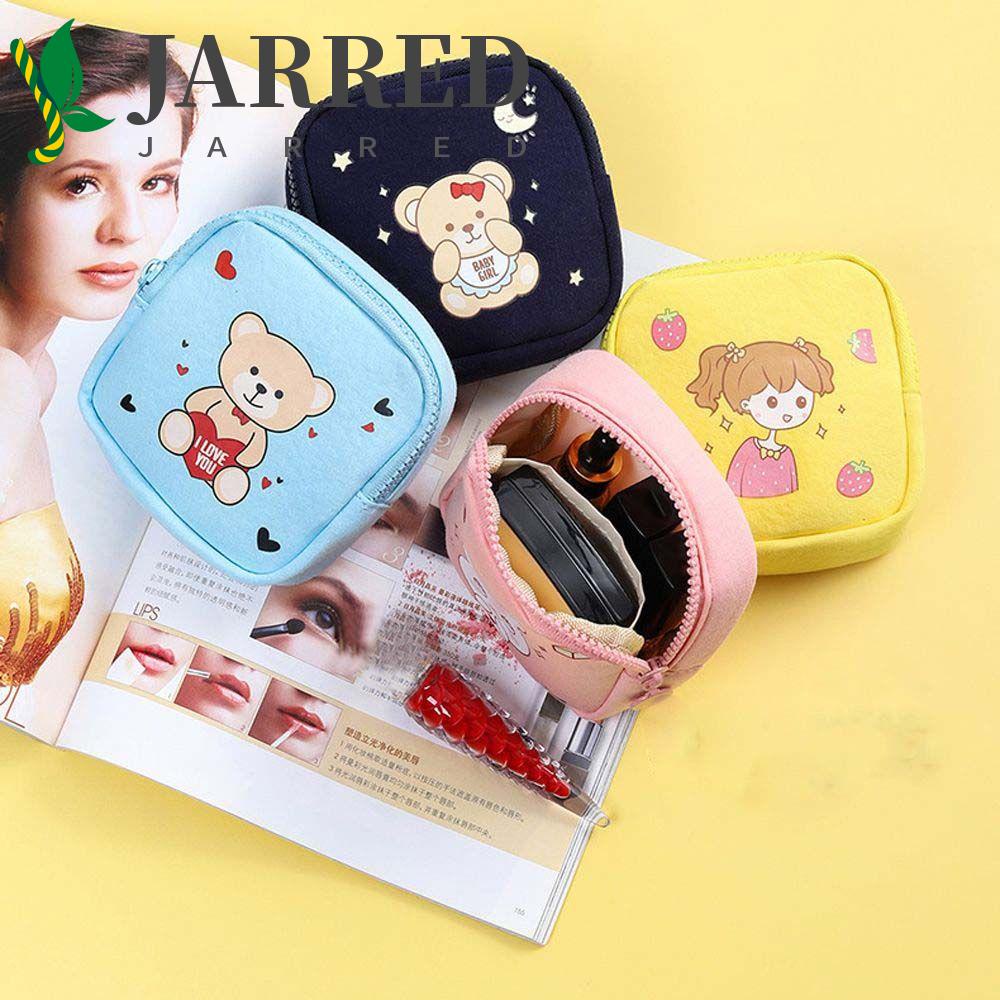 JARRED Túi Đựng Son Môi / Đồ Trang Điểm Thiết Kế Hình Thỏ / Gấu Đáng Yêu Ốp