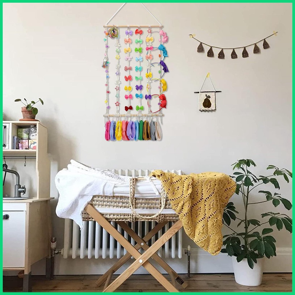 Giá Đỡ Dây Buộc Tóc / Kẹp Tóc Bằng Cotton Phong Cách Boho Cho Nữ