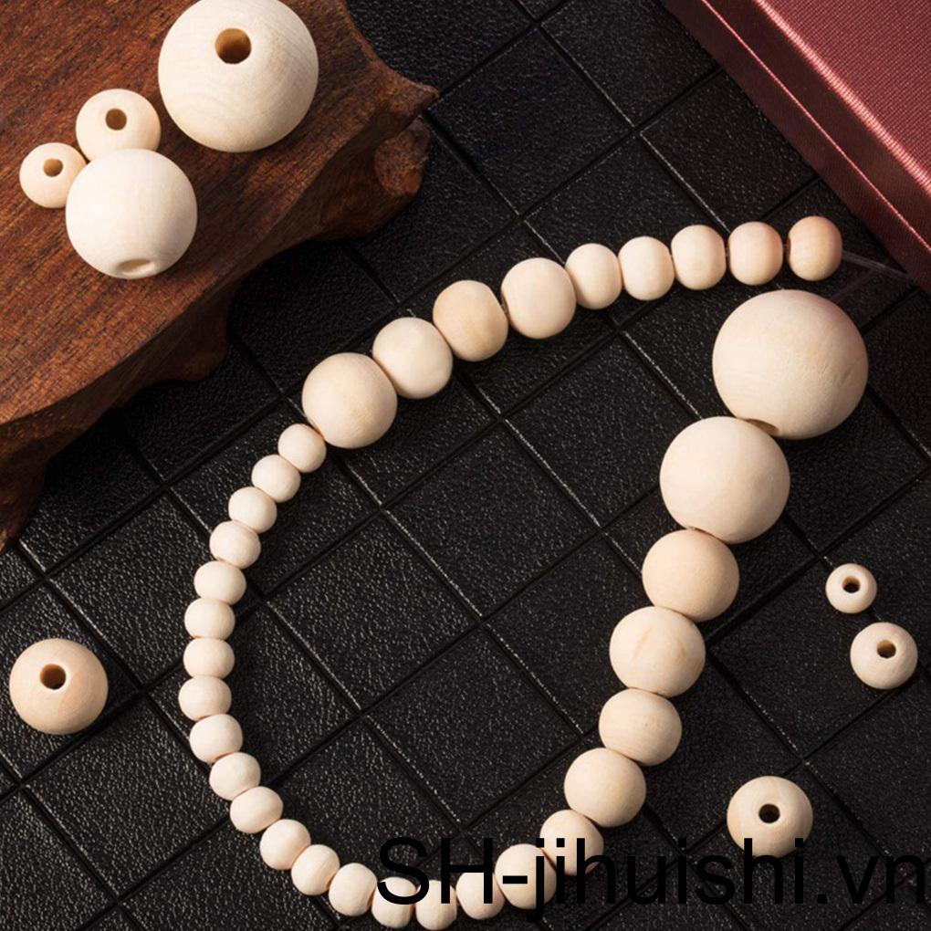 Set 1105 Hạt Gỗ Tròn Dùng Để Làm Đồ Trang Sức Thủ Công