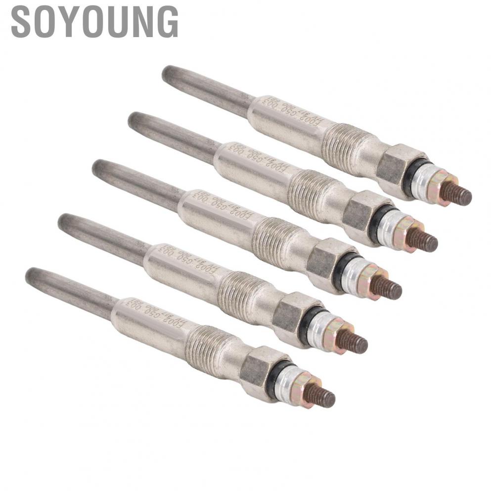 Soyoung Heater Glow Plugs  OEM Standard Direct Fit 5PCS Heavy Duty Plug Set for Automobile