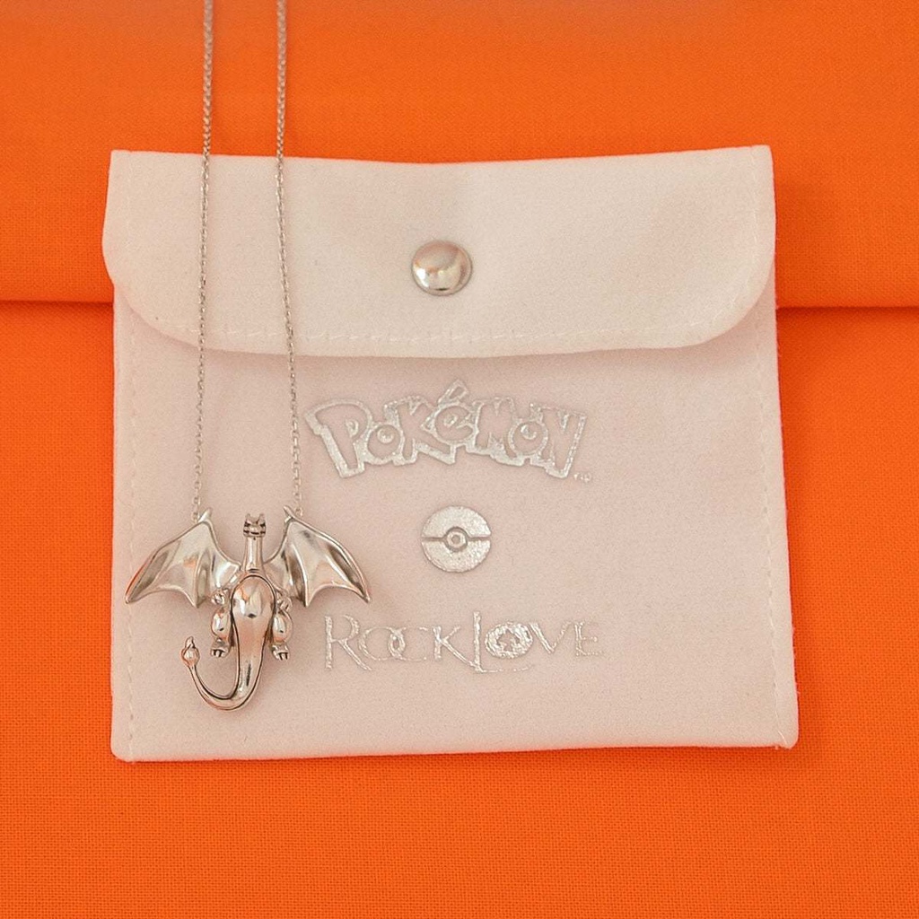 Dây Chuyền Mạ Bạc Mặt Hình Trò Chơi Merchandise Pokémon Charizard Độc Đáo