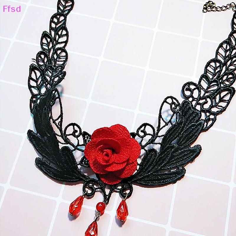 Vòng Cổ Choker Ren Phong Cách Gothic Punk Cổ Điển Thời Trang Cho Nữ