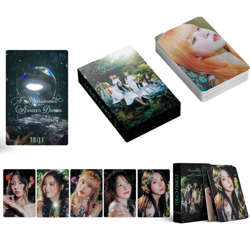 55pcs/box NMIXX Photocards A Midsummer NMIXX’s Dream Album Lomo Cards Kpop Postcards  LETAOTAO2023