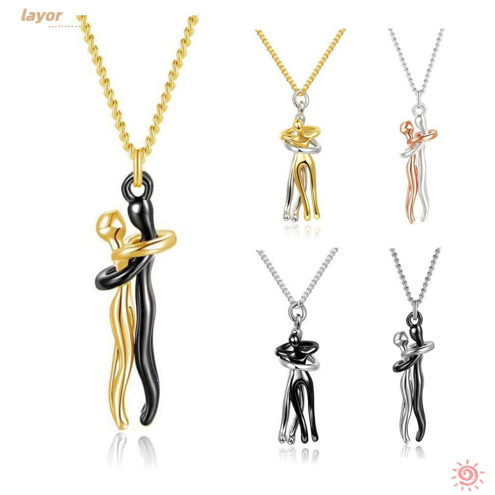 LAY Vòng cổ Kim Loại Mạ Vàng Cho Cặp Đôi