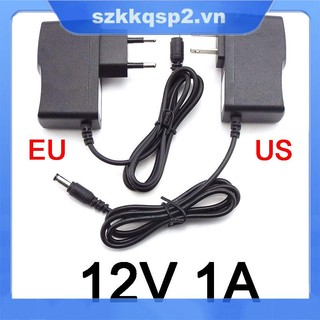 12v 1A 1000ma AC 100-240V DC Bộ chuyển đổi nguồn phích cắm Bộ chuyển đổi cho dải đèn led Bộ sạc quan sát 5,5mmx2,5mm phích cắm US / EU