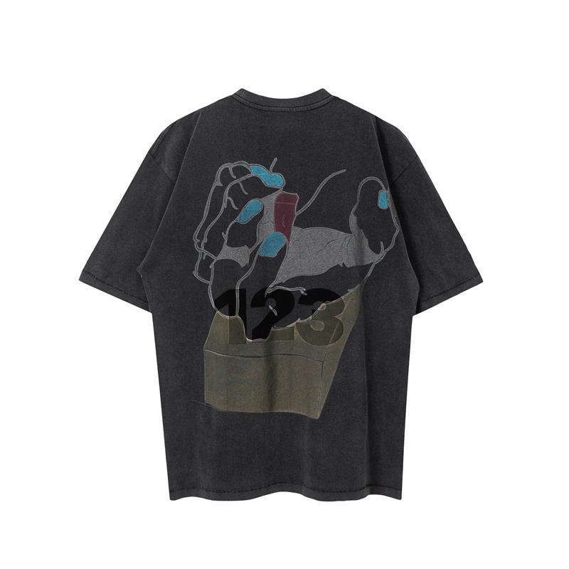 Áo Thun Cotton Tay Ngắn RR523R123 Plus Size Unisex