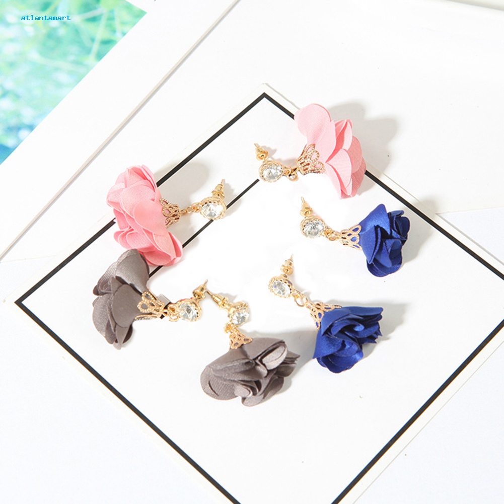 Túi Đựng Đồ Đa Năng Tiện Lợi Dễ Sử Dụng| Khuyên Tai Hoa Vải Vintage Đính Đá Thời Trang