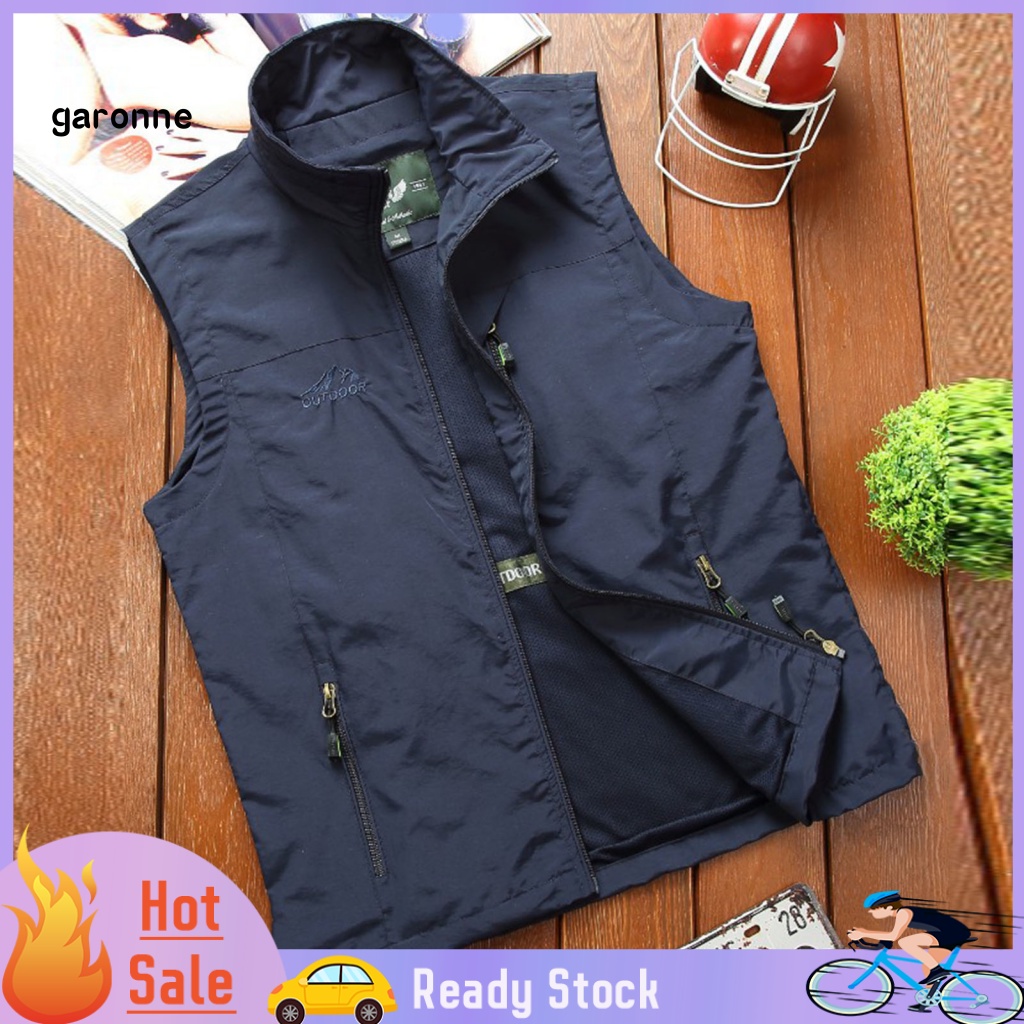 Áo Ghi Lê Không Tay Cổ Bẻ Màu Sắc Trơn Thoáng Khí Siêu Mỏng Dành Cho Nam Giới