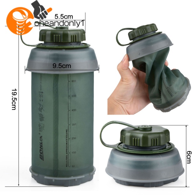 Bình Đựng Nước 750ml Bằng Tpu Mềm Thiết Kế Nhỏ Gọn Nhiều Màu Tùy Chọn Dùng Khi Chơi Thể Thao / Cắm Trại