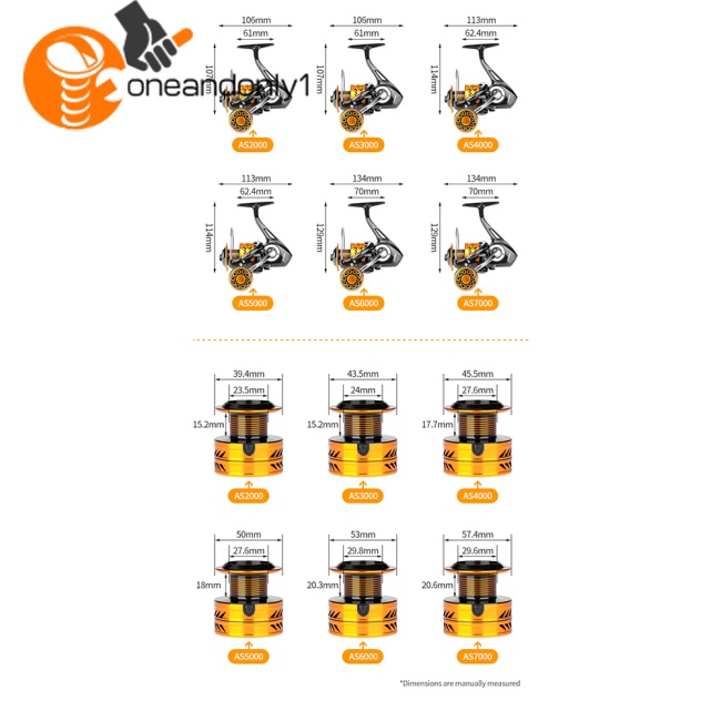 Máy Câu Cá Kim Loại As2000-7000 2 + 1BB Trọng Lượng Nhẹ Bền Bỉ