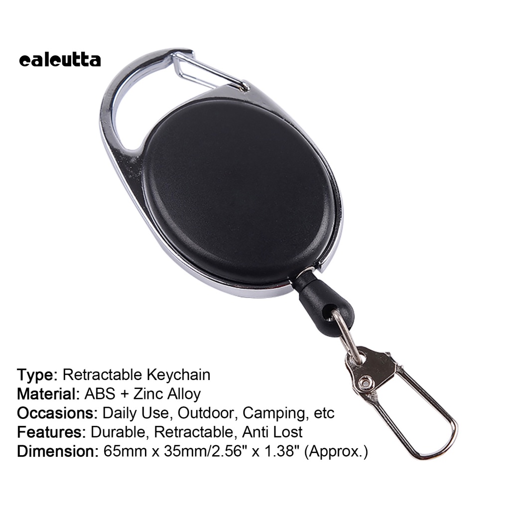 Móc Chìa Khóa Bằng Nylon Bền Chống Thất Lạc Có Kẹp Thu Gọn Tiện Dụng