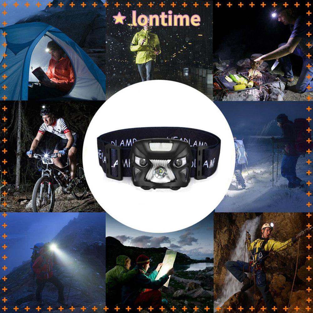 LONTIME Đèn Led Đeo Trán Dùng Câu Cá / Chạy Bộ / Cắm Trại Hồng Ngoại