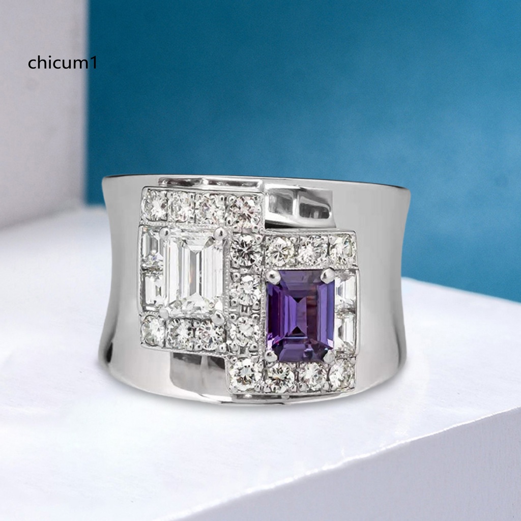 Nhẫn Đính Đá Tím Phong Cách Vintage Thời Trang Cho Nữ