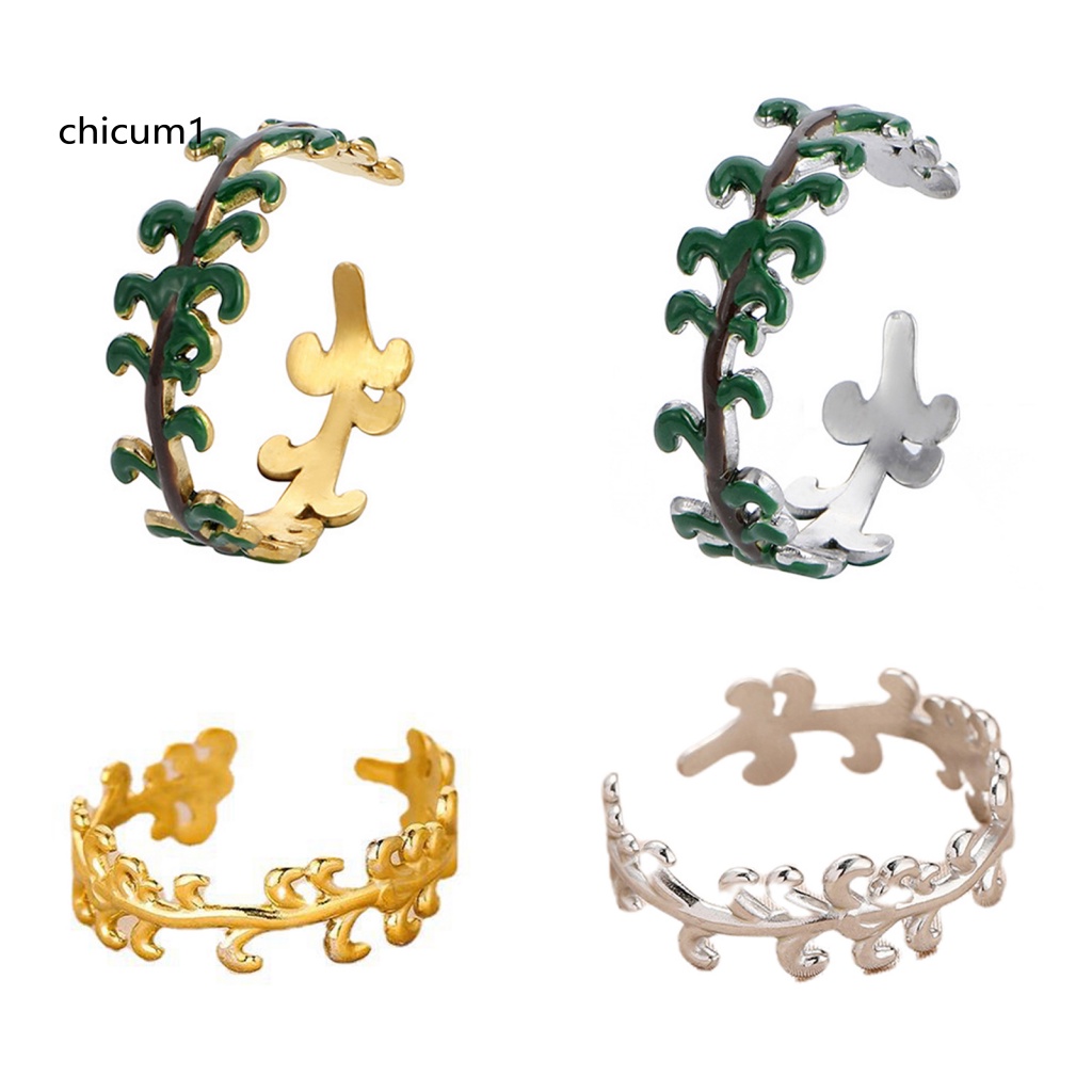 Nhẫn Hở Mạ Điện Hình Hoa Phong Cách Vintage Cho Nữ