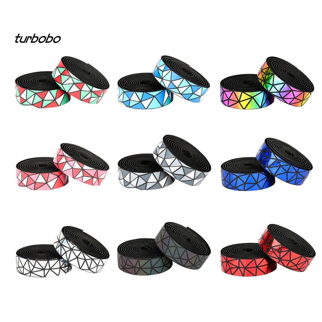 Tur Bobo Dây Quấn Tay Lái Xe Đạp Leo Núi Bằng Xốp EVA Giả Da Chống Sốc Họa Tiết Tam Giác