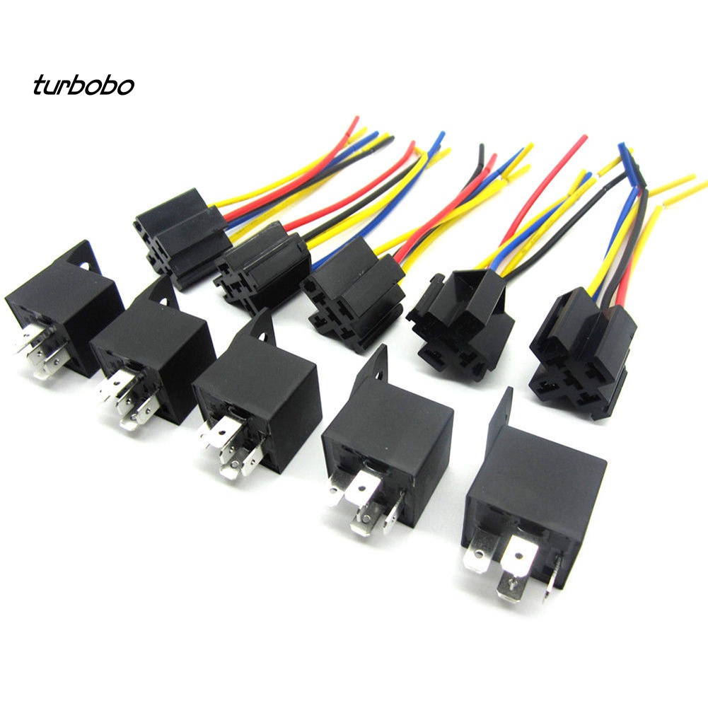 Rơ Le Ô Tô Urobobo DC 12V 5 Pin 5 Dây Với Ổ Cắm 30 / 40 Amp