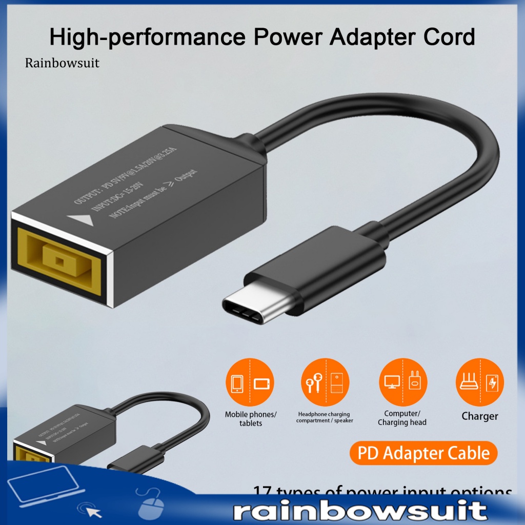 Dây Cáp Sạc Nhanh Chuyển Đổi DC Sang Type-C 65W Công Suất Cao Tương Thích Với Nhiều Thiết Bị