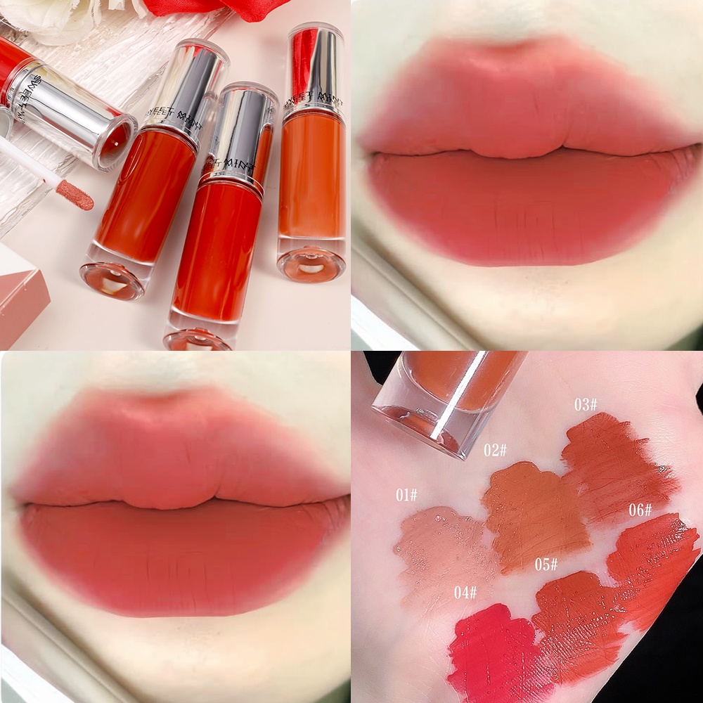Son Môi Dạng Lỏng SWEETMINT Dưỡng Ẩm Chống Thấm Nước Lâu Trôi Không Dính Thành Cốc Màu Sắc Tự Nhiên