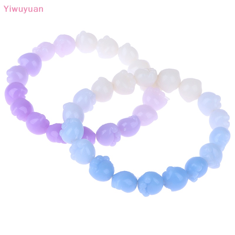 < Yiwuyuan > Vòng Đeo Tay Chuỗi Hạt Màu Gradient Mềm Mại Và Thay Đổi Màu Sắc Dành Cho Bạn Gái Mới