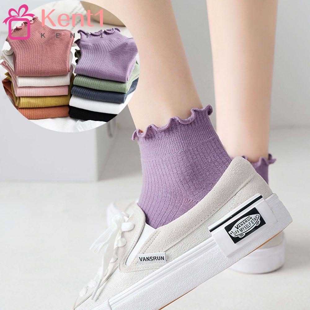 KENT1 Vớ Cotton Siêu Mỏng Họa Tiết Dễ Thương Cho Nữ