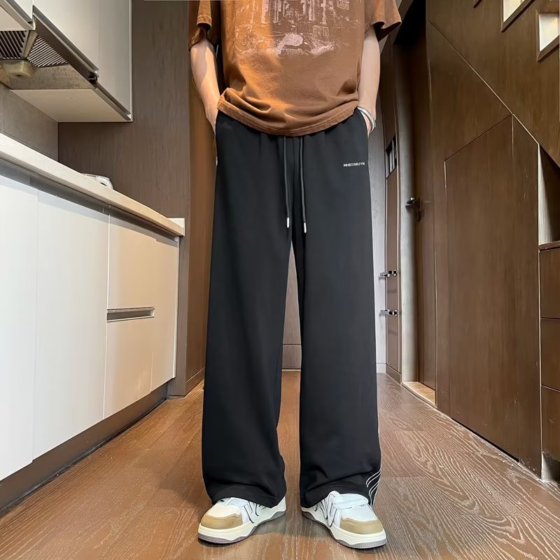 Quần Thể Thao Kẻ Sọc Dáng Rộng Phong Cách Hip Hop Thời Trang Xuân Thu Dành Cho Nữ