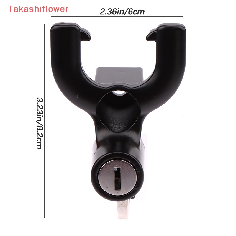 1 Khóa Tay Lái Xe Đạp / Mũ Bảo Hiểm Bằng Hợp Kim Nhôm Kèm Móc Tiện Dụng