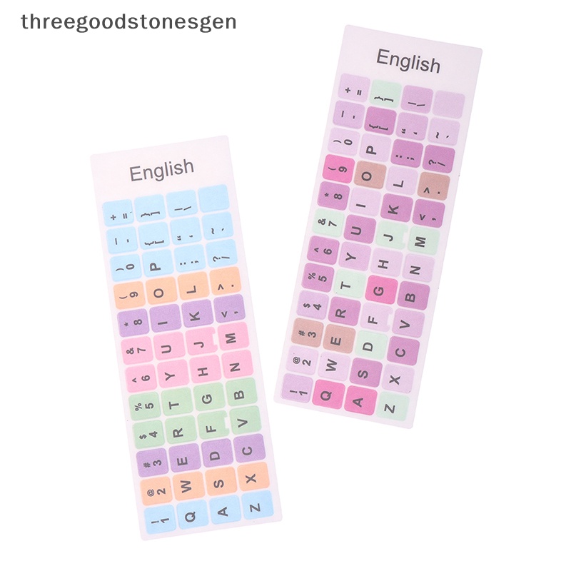 1 Miếng Dán Bàn Phím Máy Tính In Chữ Tiếng Anh Màu Sắc Macaron Dễ Thương