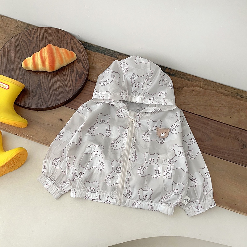 Áo Khoác Cardigan Mỏng Chống Nắng Họa Tiết Hoạt Hình Thời Trang Mùa Hè Cho Bé FW7E