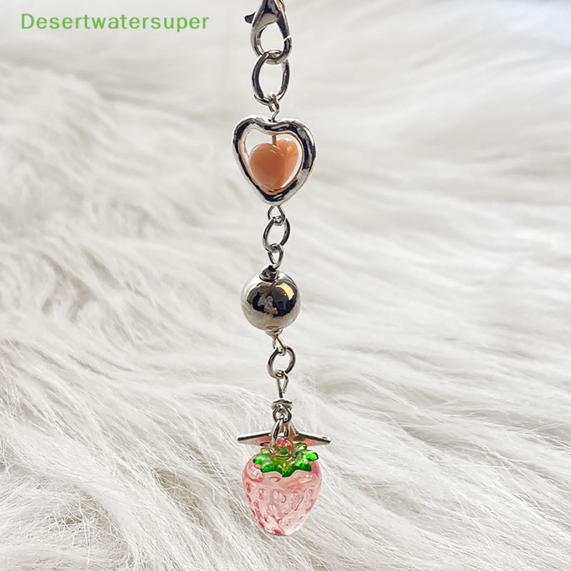 Dây Đeo Điện Thoại / Túi Xách / Chìa Khóa Hình Trái Tim / Nơ Hoạt Hình Màu Hồng Y2K Đáng Yêu