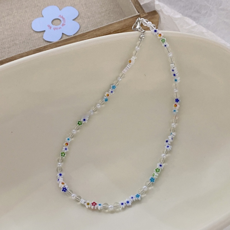 Vòng Cổ Hạt Mặt Hình Hoa Tinh Xảo Cho Nữ