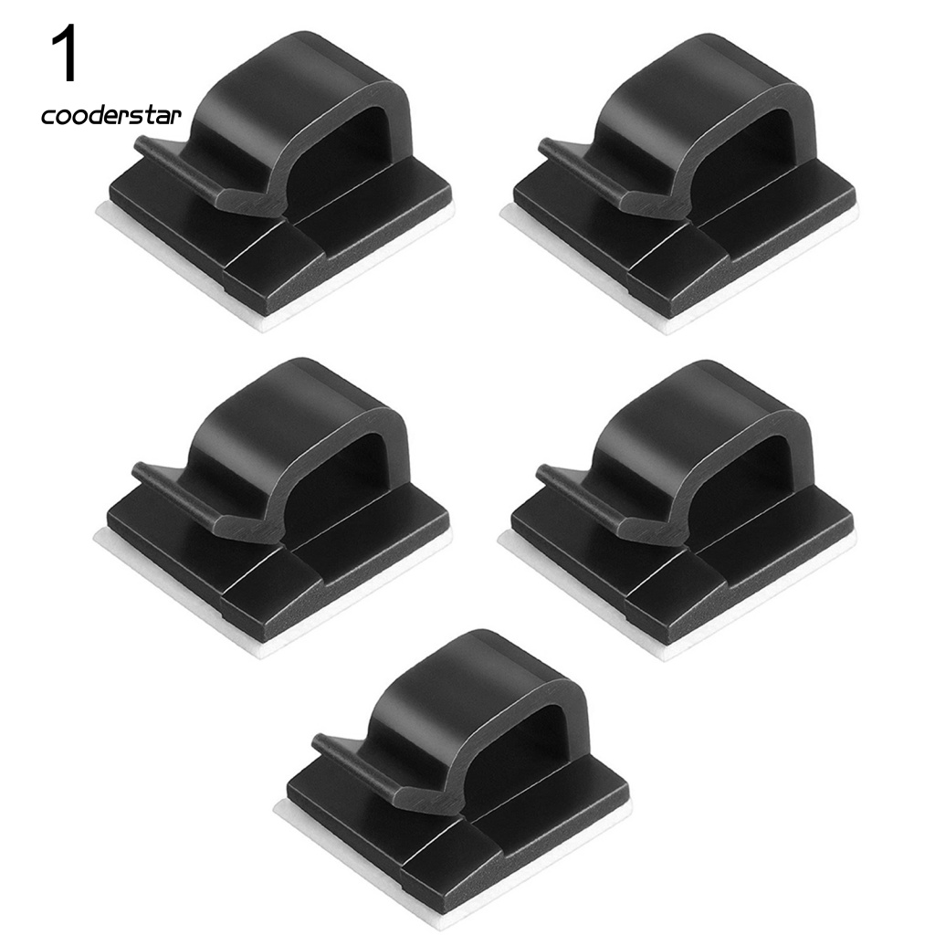 Set 5 Kẹp Cố Định Dây Cáp Tự Dính Chống Rối Tiện Dụng Cho Văn Phòng