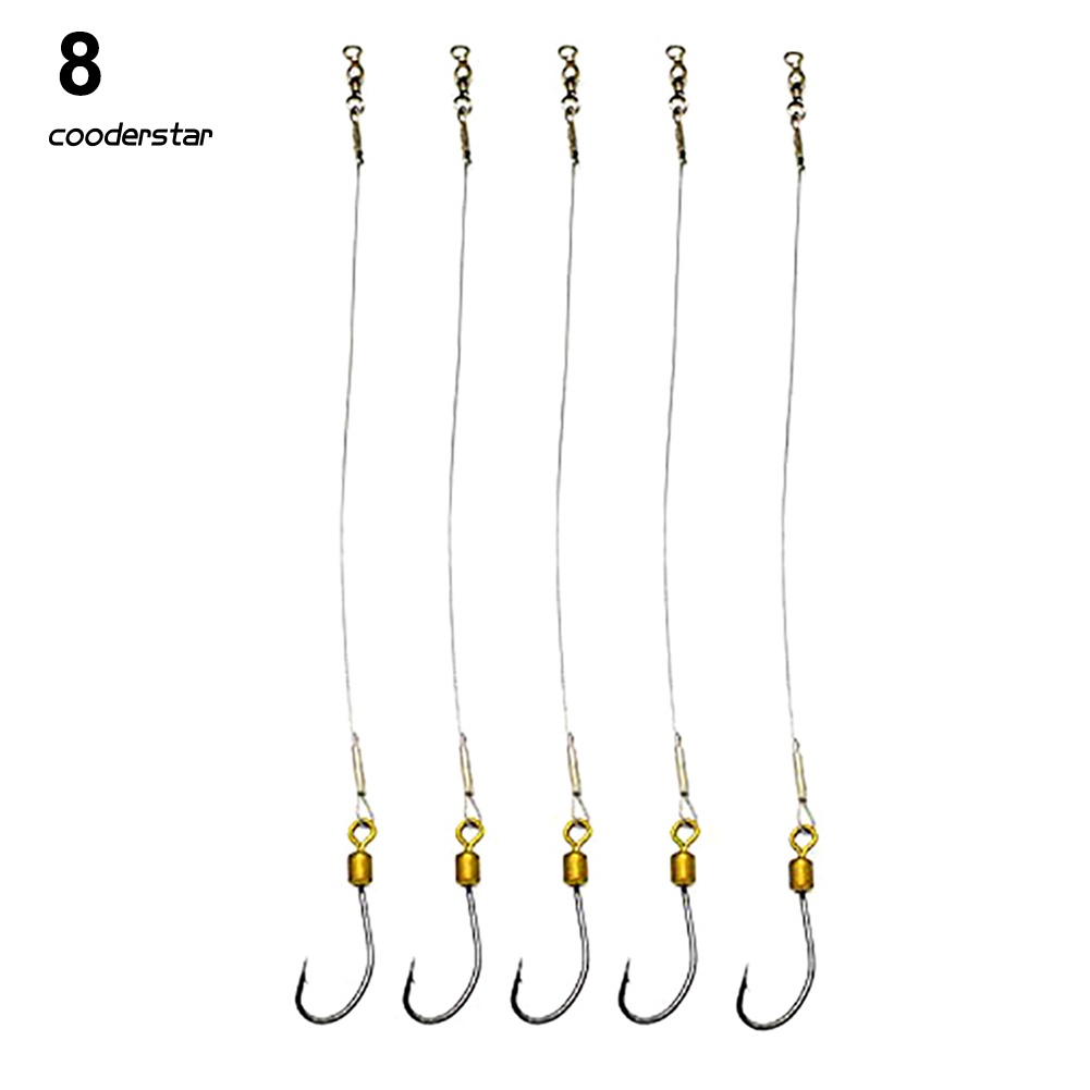 Set 5 Dây Móc Câu Cá Bằng Thép Không Gỉ