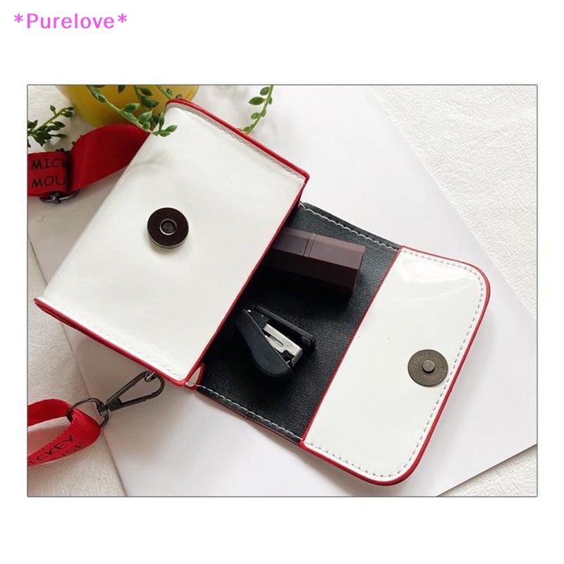 DISNEY Túi Đeo Chéo Mini Hình Vuông In Hình Chuột Mickey Đáng Yêu Thời Trang Cho Nữ Mới